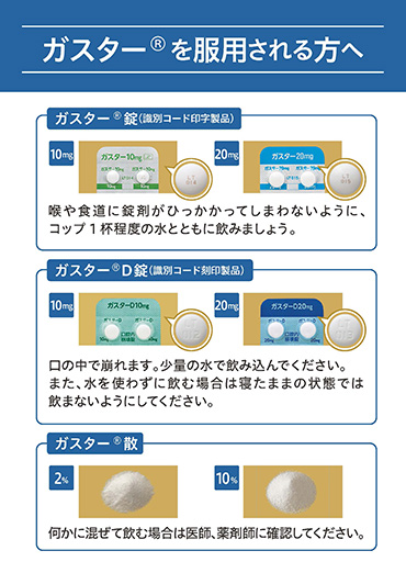 ガスターを服用される方へ（識別コード）